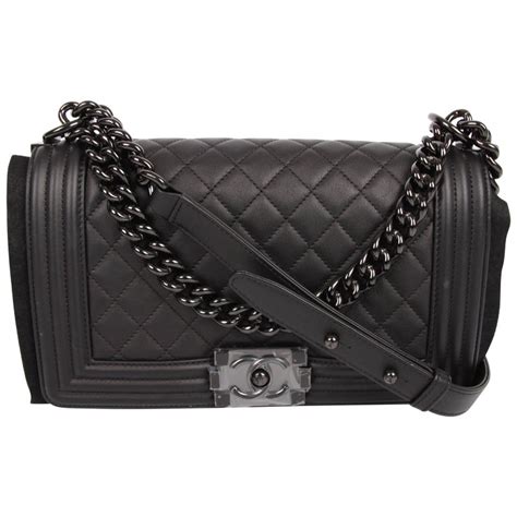 chanel so black boy bag small